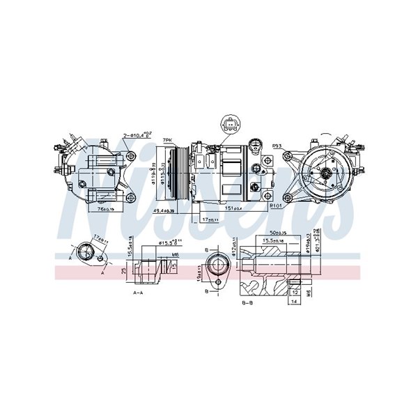 Kompressor, klimatanläggning 12V Nissens ** first fit ** 890226 NISSENS