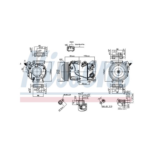 Kompressor, klimatanläggning 12V Nissens ** first fit ** 890229 NISSENS