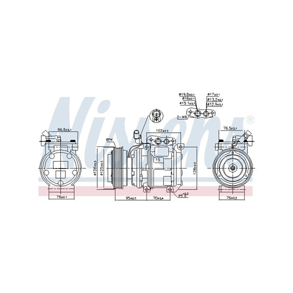Kompressor, klimatanläggning 12V Nissens ** first fit ** 890233 NISSENS
