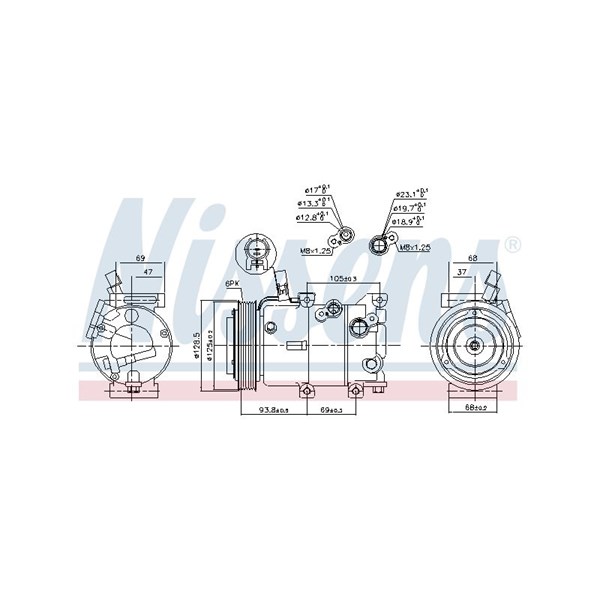 Kompressor, klimatanläggning 12V Nissens ** first fit ** 890237 NISSENS