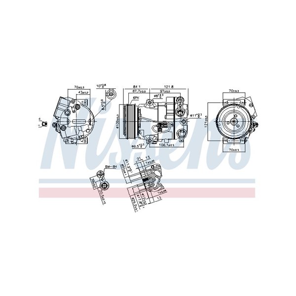 Kompressor, klimatanläggning 12V Nissens ** first fit ** 890259 NISSENS