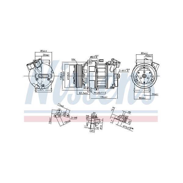 Kompressor, klimatanläggning 12V Nissens ** first fit ** 890269 NISSENS