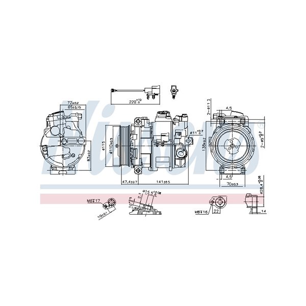 Kompressor, klimatanläggning 12V Nissens ** first fit ** 890306 NISSENS