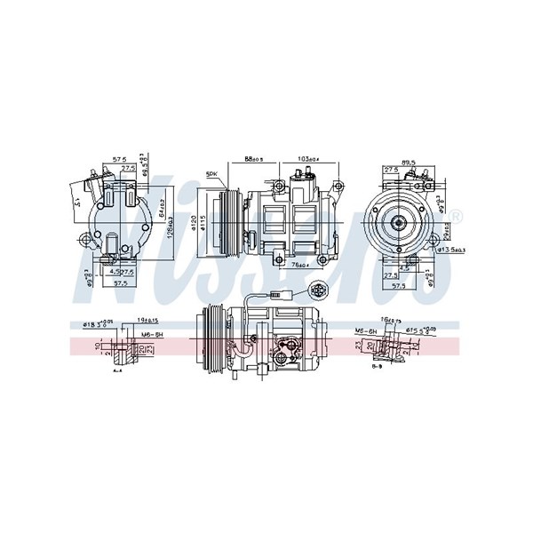 Kompressor, klimatanläggning 12V Nissens ** first fit ** 890315 NISSENS