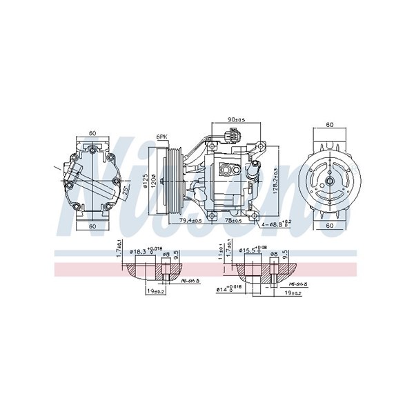 Kompressor, klimatanläggning 12V Nissens ** first fit ** 890323 NISSENS