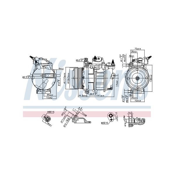 Kompressor, klimatanläggning 12V Nissens ** first fit ** 890419 NISSENS