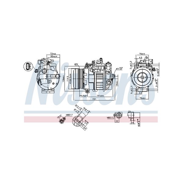 Kompressor, klimatanläggning 12V Nissens ** first fit ** 890552 NISSENS