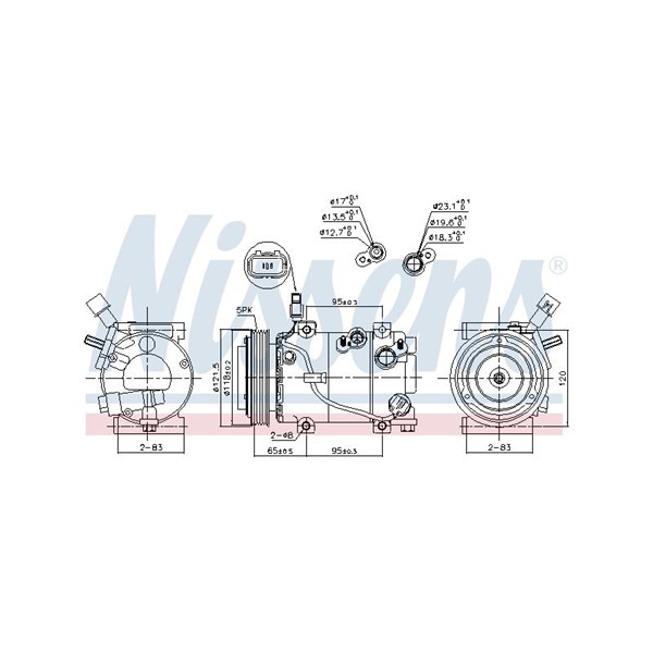 Kompressor, klimatanläggning 12V Nissens ** first fit ** 890640 NISSENS
