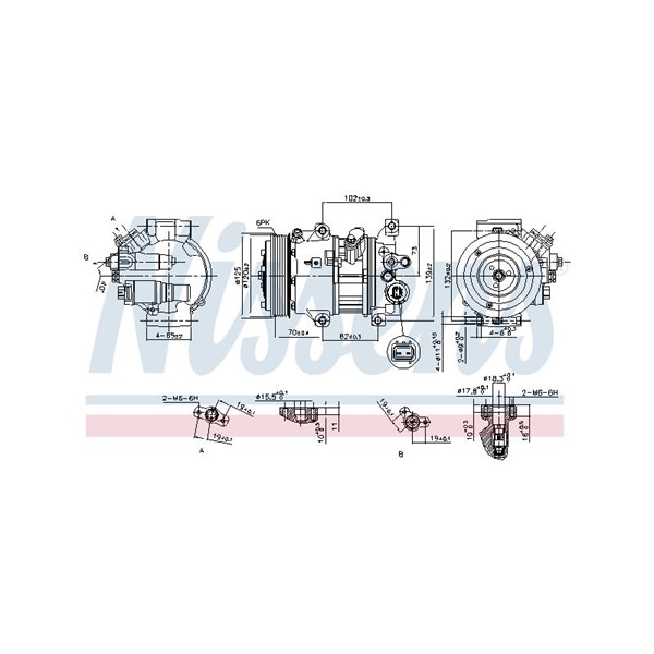 Kompressor, klimatanläggning 12V Nissens ** first fit ** 890650 NISSENS