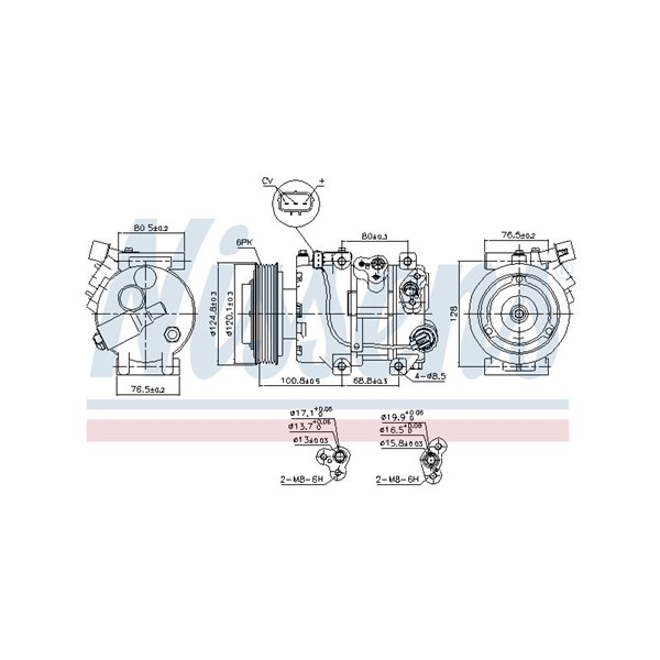 Kompressor, klimatanläggning 12V Nissens ** first fit ** 890651 NISSENS