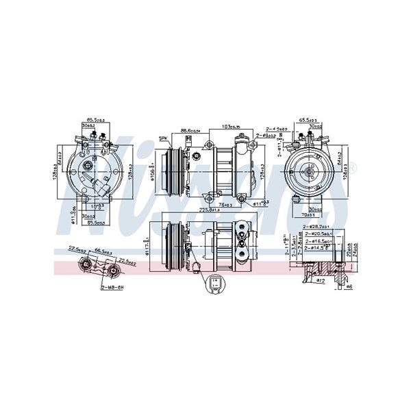 Kompressor, klimatanläggning 12V Nissens ** first fit ** 890664 NISSENS