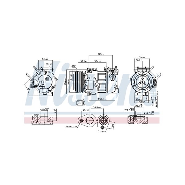 Kompressor, klimatanläggning 12V Nissens ** first fit ** 890693 NISSENS