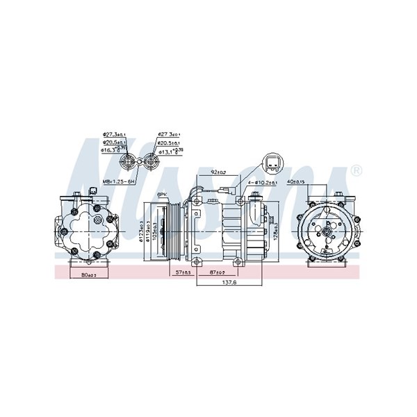 Kompressor, klimatanläggning 12V Nissens ** first fit ** 890699 NISSENS