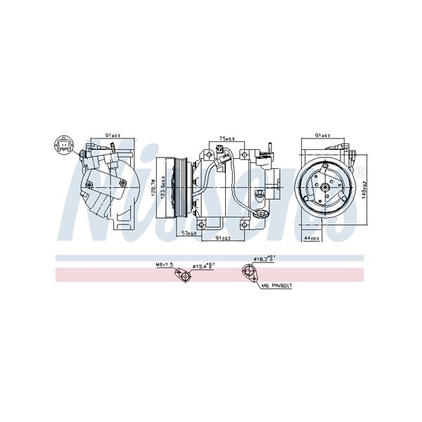 Kompressor, klimatanläggning 12V Nissens ** first fit ** 890700 NISSENS
