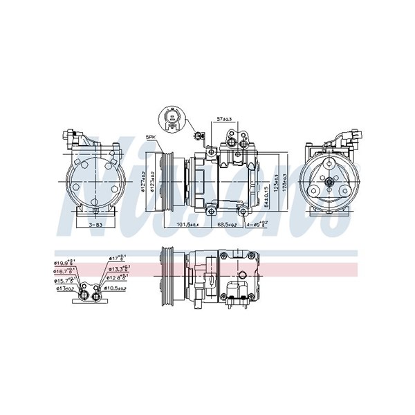 Kompressor, klimatanläggning 12V Nissens ** first fit ** 890737 NISSENS