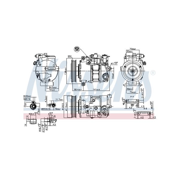 Kompressor, klimatanläggning 12V Nissens ** first fit ** 890766 NISSENS