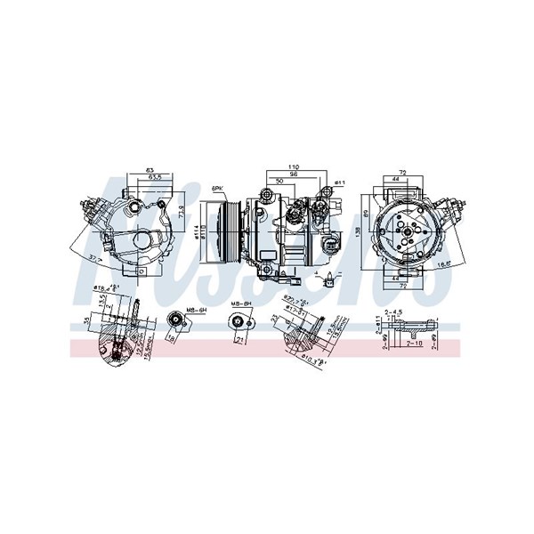 Kompressor, klimatanläggning 12V Nissens ** first fit ** 890791 NISSENS