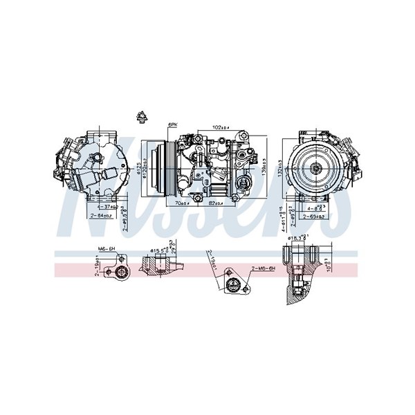 Kompressor, klimatanläggning 12V Nissens ** first fit ** 890804 NISSENS