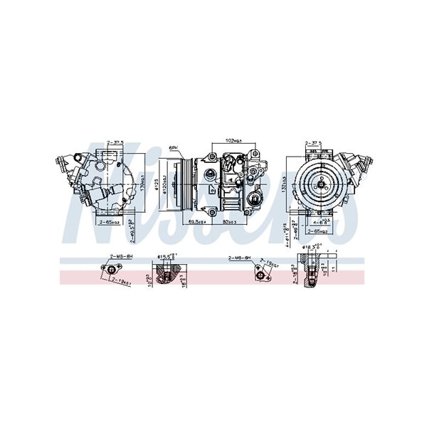 Kompressor, klimatanläggning 12V Nissens ** first fit ** 890805 NISSENS