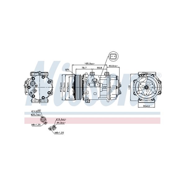 Kompressor, klimatanläggning 12V Nissens ** first fit ** 89136 NISSENS