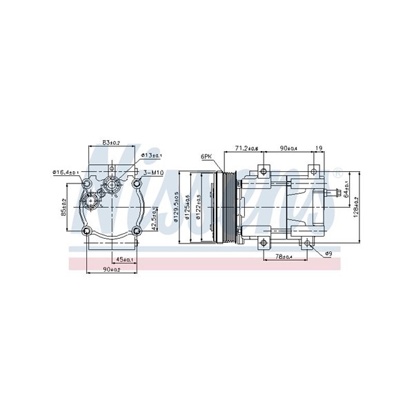 Kompressor, klimatanläggning 12V Nissens ** first fit ** 89205 NISSENS