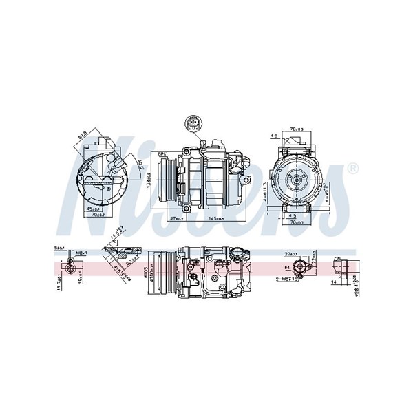 Kompressor, klimatanläggning 12V Nissens ** first fit ** 89212 NISSENS