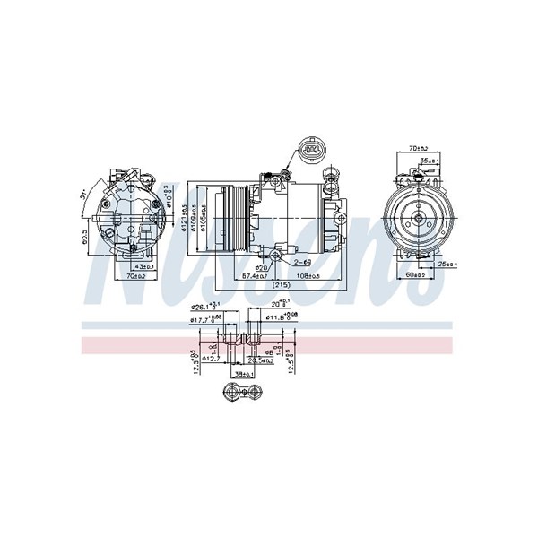 Kompressor, klimatanläggning 12V Nissens ** first fit ** 89322 NISSENS