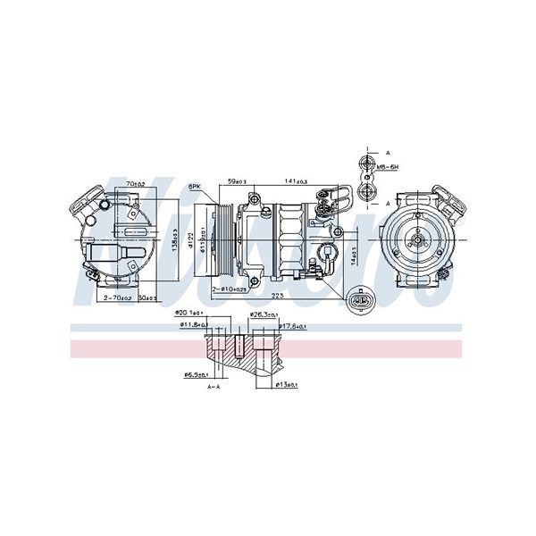 Kompressor, klimatanläggning 12V Nissens ** first fit ** 89420 NISSENS