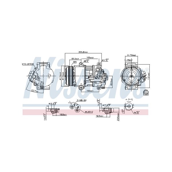 Kompressor, klimatanläggning 12V Nissens ** first fit ** 89479 NISSENS