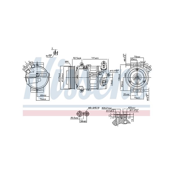 Kompressor, klimatanläggning 12V Nissens ** first fit ** 89497 NISSENS