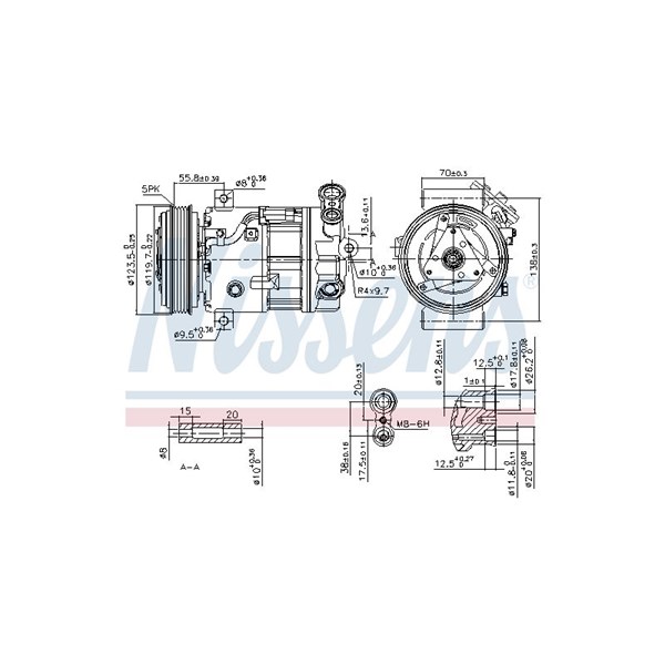 Kompressor, klimatanläggning 12V Nissens ** first fit ** 89577 NISSENS