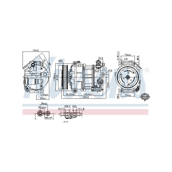 Kompressor, klimatanläggning 12V Nissens ** first fit ** 89584 NISSENS Kompressor, klimatanläggning 12V Nissens ** first fit ** 89584 NISSENS