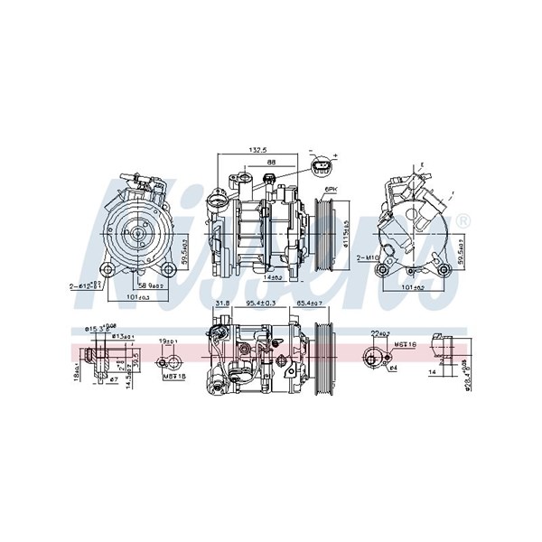 Kompressor, klimatanläggning 12V Nissens ** first fit ** 89593 NISSENS
