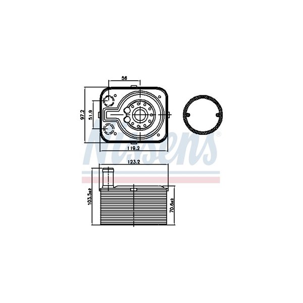 Oljekylare, motor Nissens ** first fit ** 90655 NISSENS