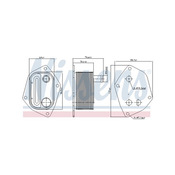 Oljekylare, motor Nissens 90720 NISSENS
