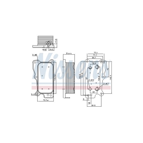 Oljekylare, motor Nissens ** first fit ** 90783 NISSENS