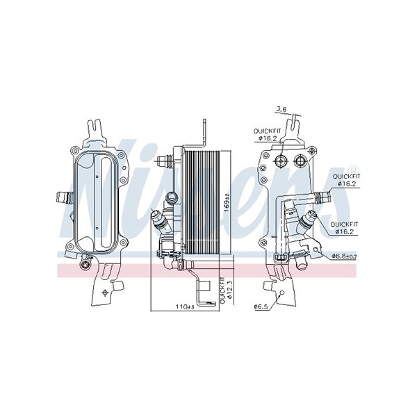 Oljekylare, automatisk transmission Nissens 90838 NISSENS Oljekylare, automatisk transmission Nissens 90838 NISSENS