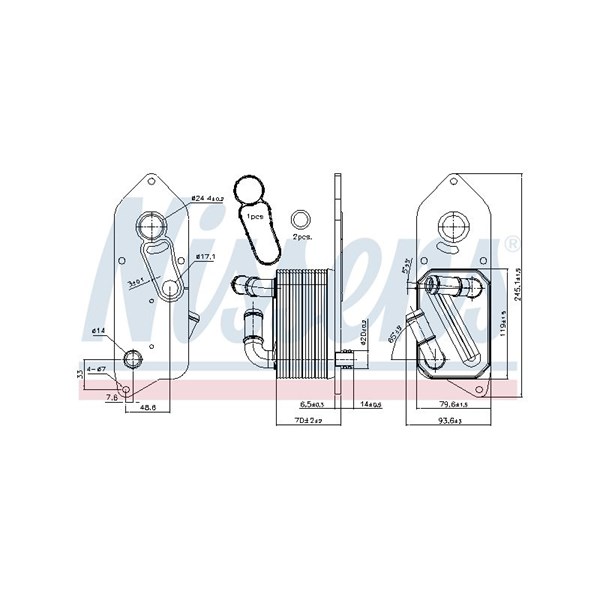 Oljekylare, motor Nissens ** first fit ** 90892 NISSENS