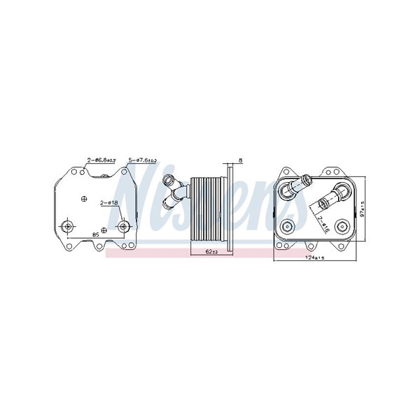 Oljekylare, motor Nissens 90995 NISSENS