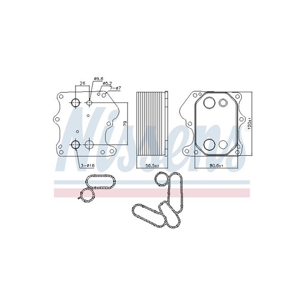 Oljekylare, motor Nissens ** first fit ** 91128 NISSENS