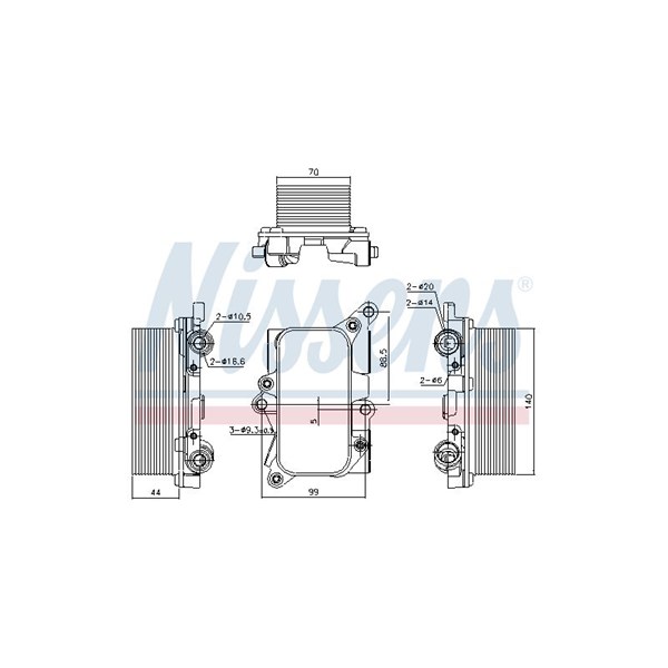 Oljekylare, automatisk transmission Nissens ** first fit ** 91226 NISSENS