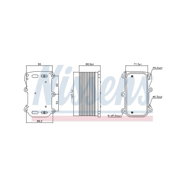 Oljekylare, motor Nissens 91253 NISSENS