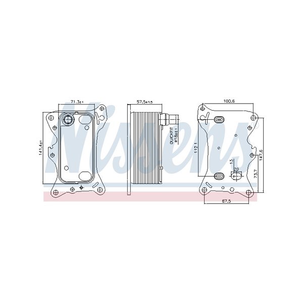 Oljekylare, motor Nissens 91266 NISSENS