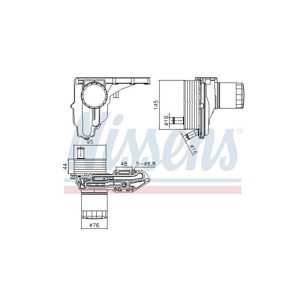 Oljekylare, motor Nissens 91329 NISSENS