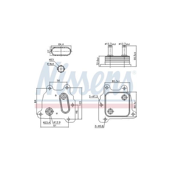 Oljekylare, motor Nissens 91364 NISSENS