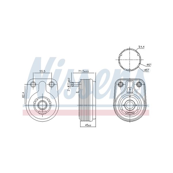 Oljekylare, motor Nissens 91372 NISSENS