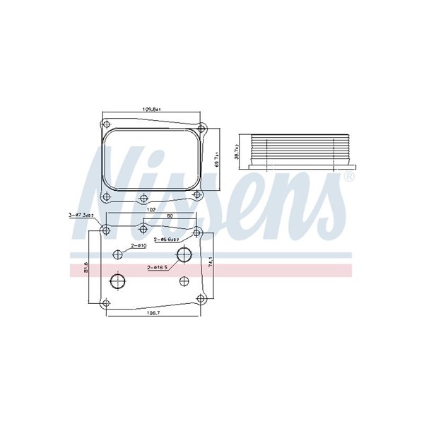 Oljekylare, motor Nissens 91377 NISSENS