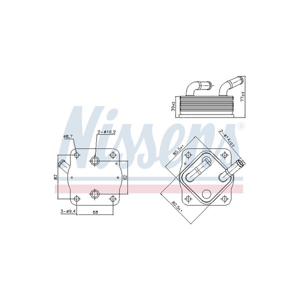 Oljekylare, motor Nissens 91378 NISSENS