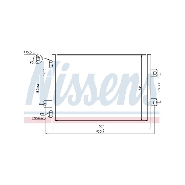 Kondensor, klimatanläggning Nissens 940077 NISSENS