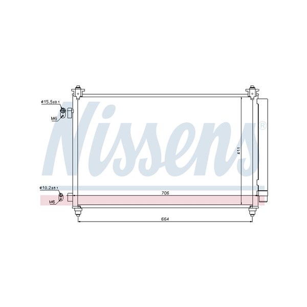 Kondensor, klimatanläggning Nissens ** first fit ** 940253 NISSENS